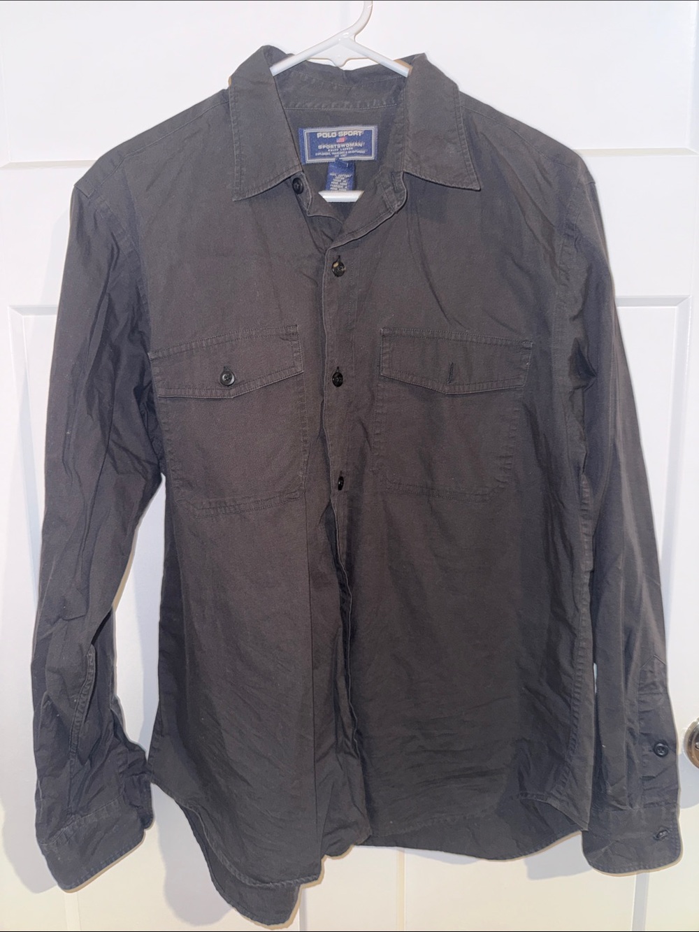 Polo by Ralph Lauren Dark Gray Button-Front Shirt Jacket